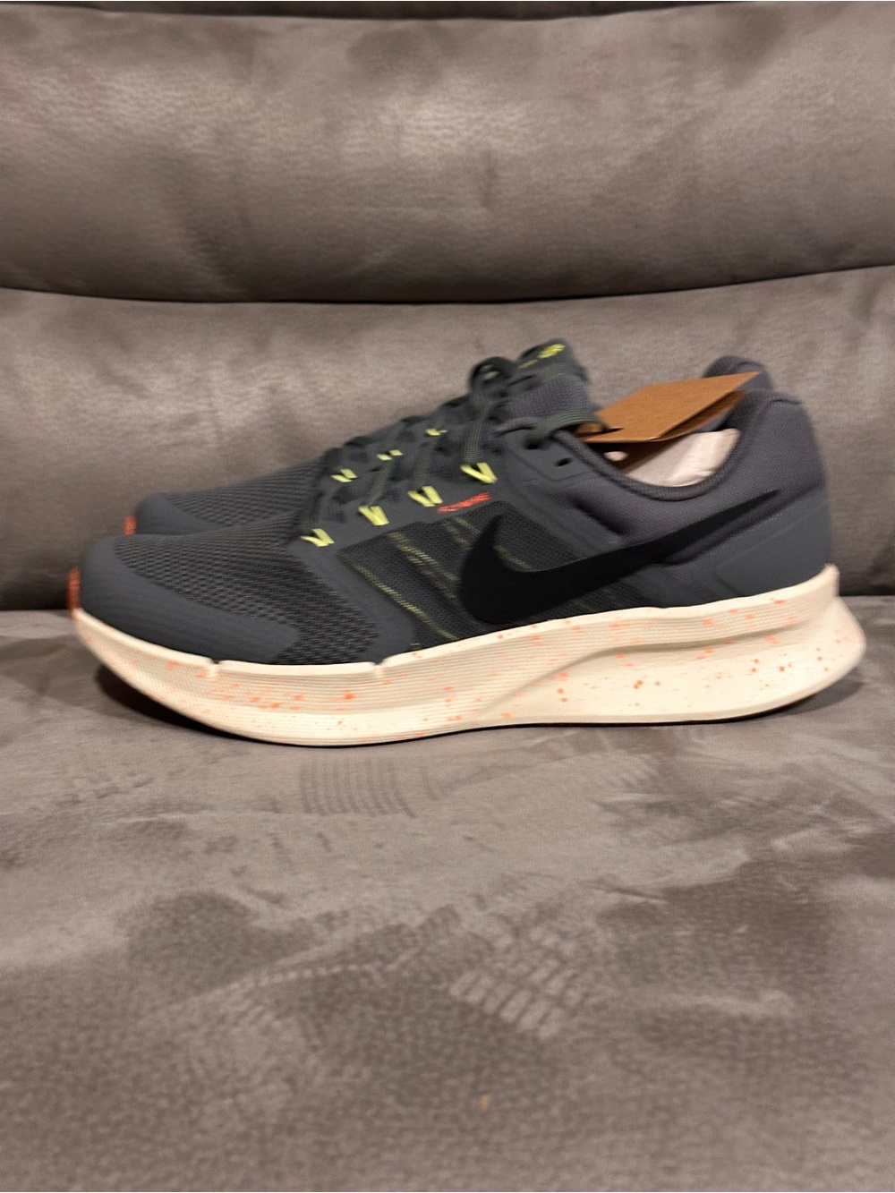Men Nike Run Swift 3 Running Shoes Iron Grey/Black-Total Orange HV5226-068 S 13